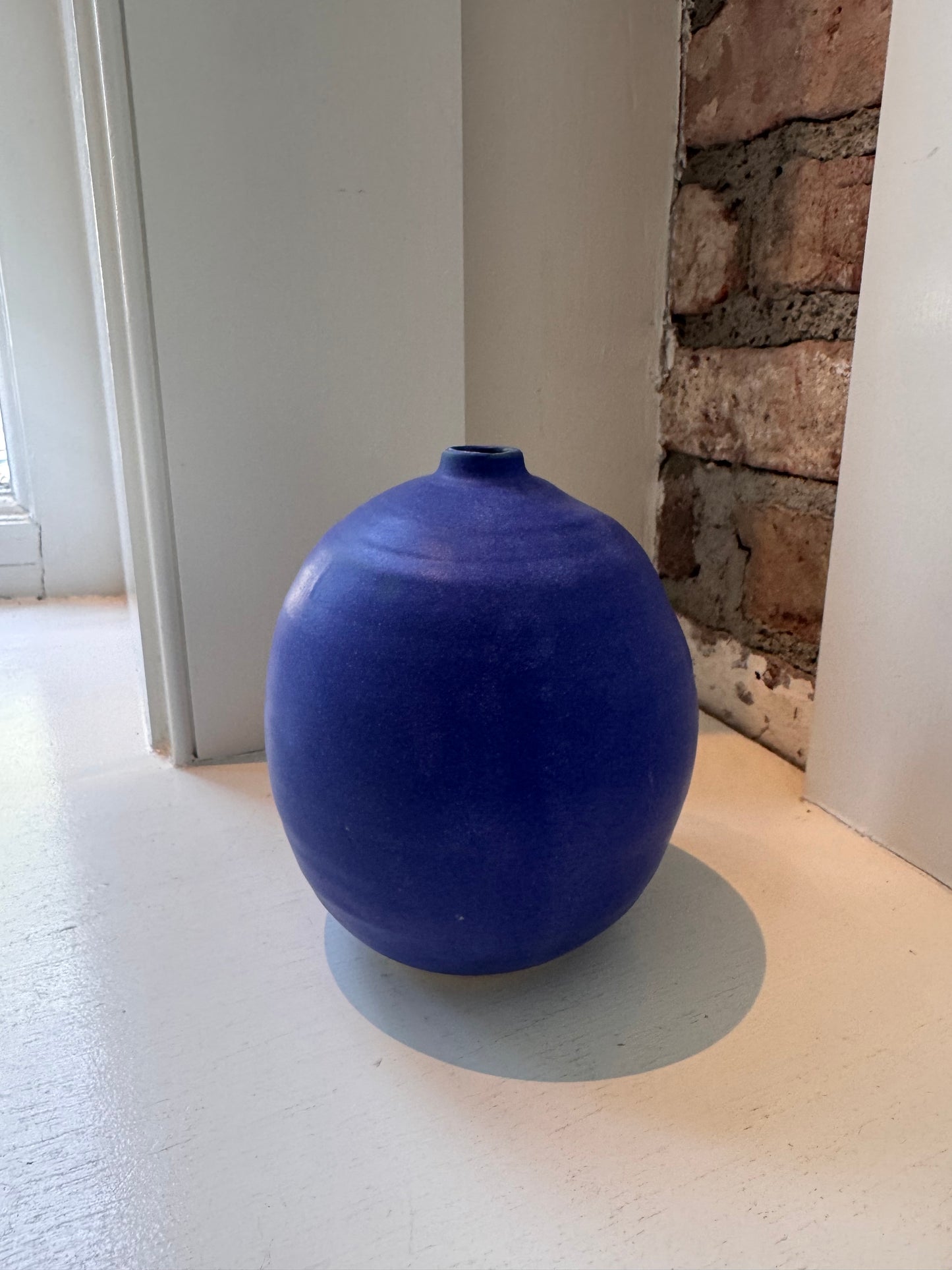 Stoneware Vases in Sea Glass Colors - Blue Violet