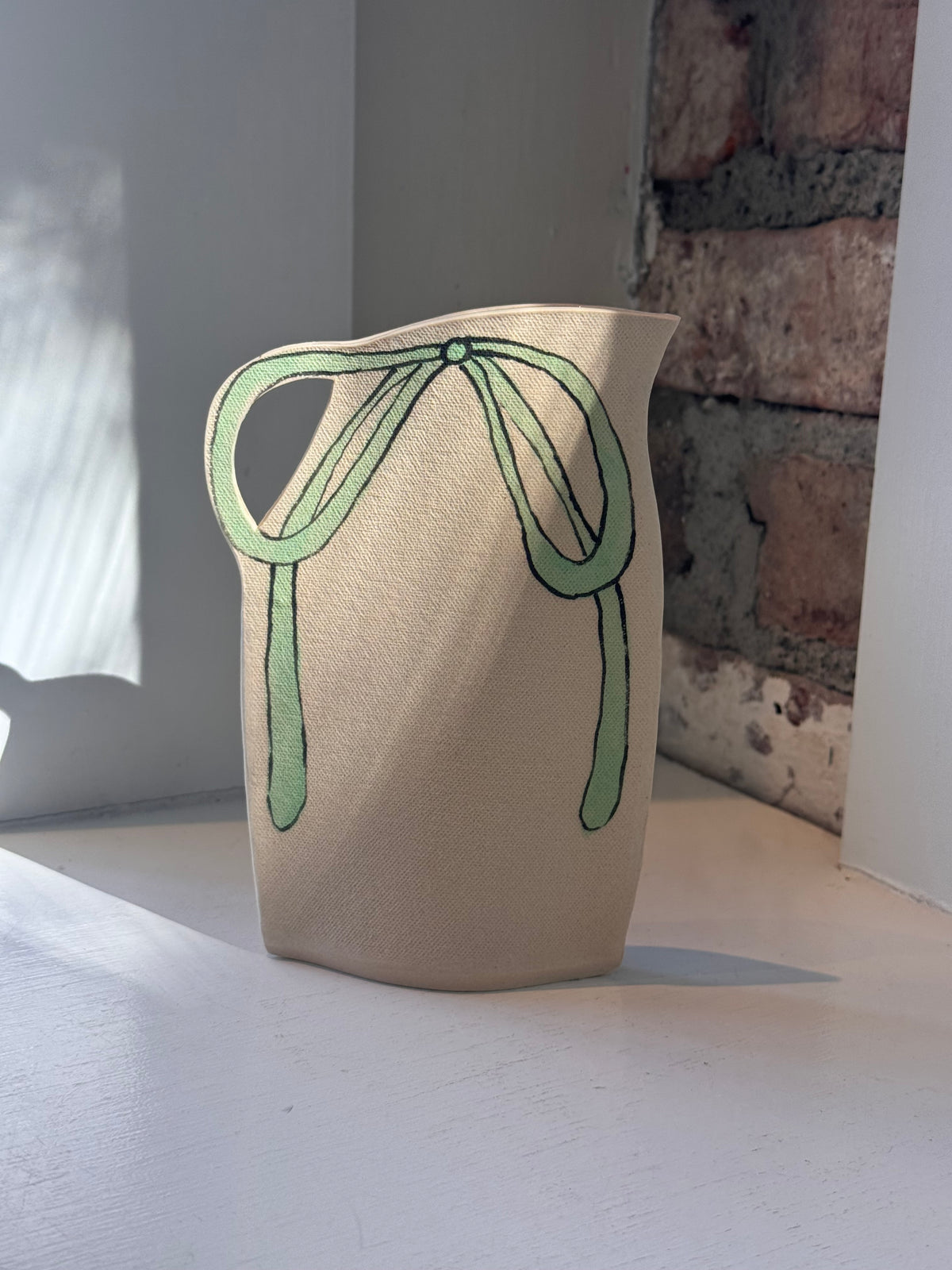 Blue & Green Bow Vase