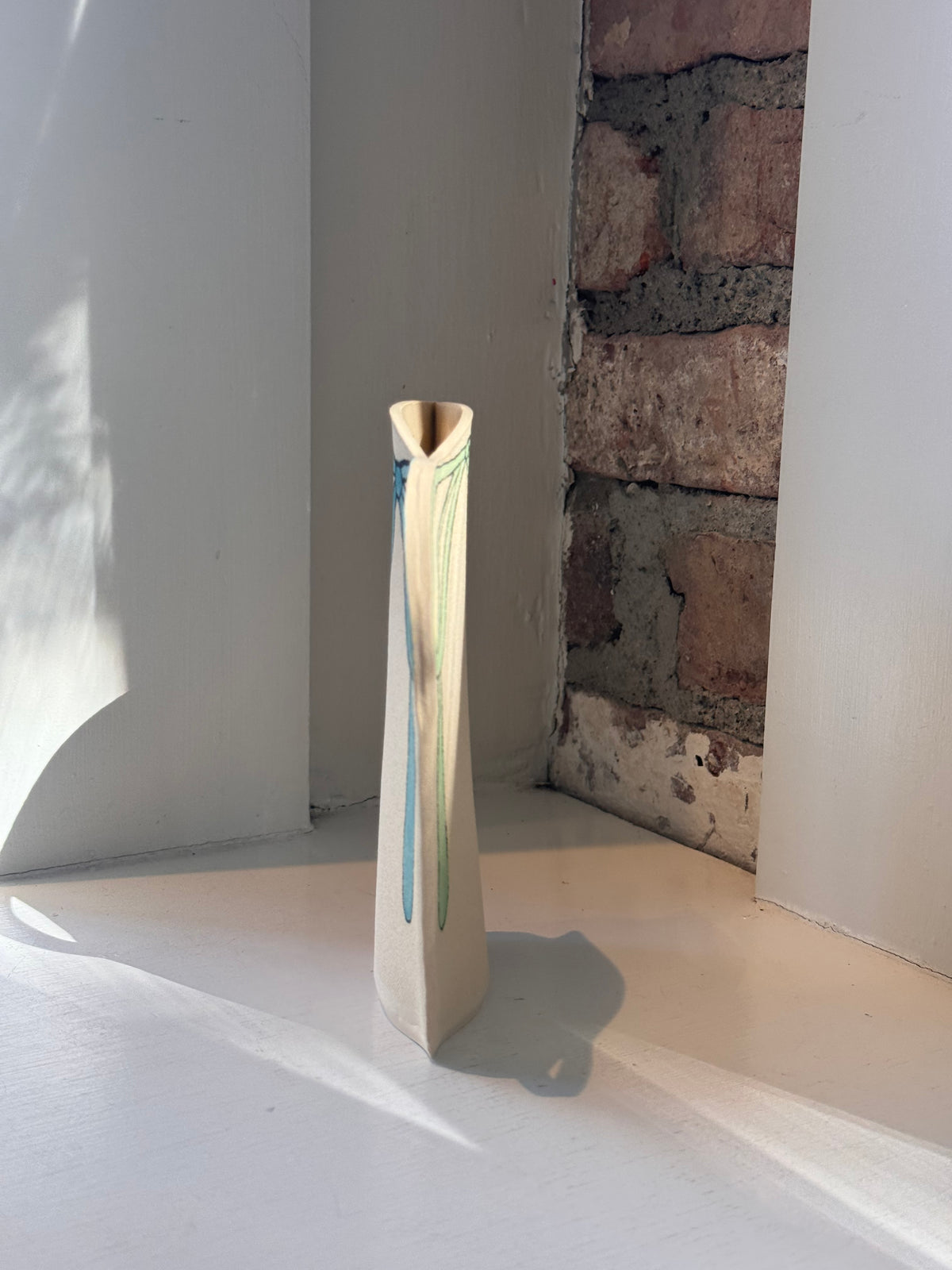 Blue & Green Bow Vase