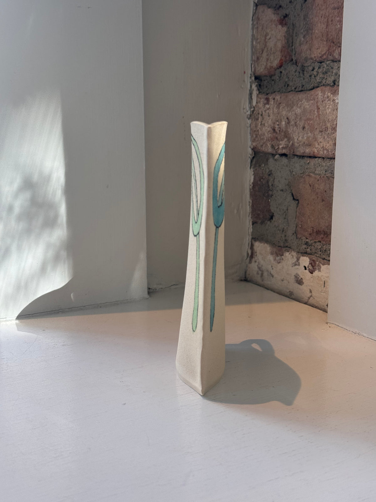 Blue & Green Bow Vase
