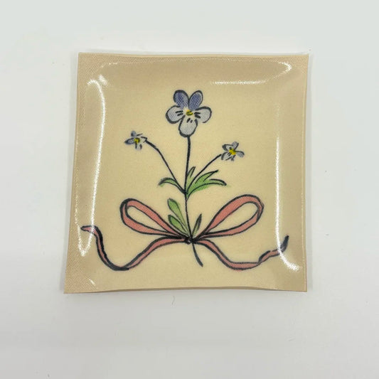 Violet and Ribbon Jewelry Tray