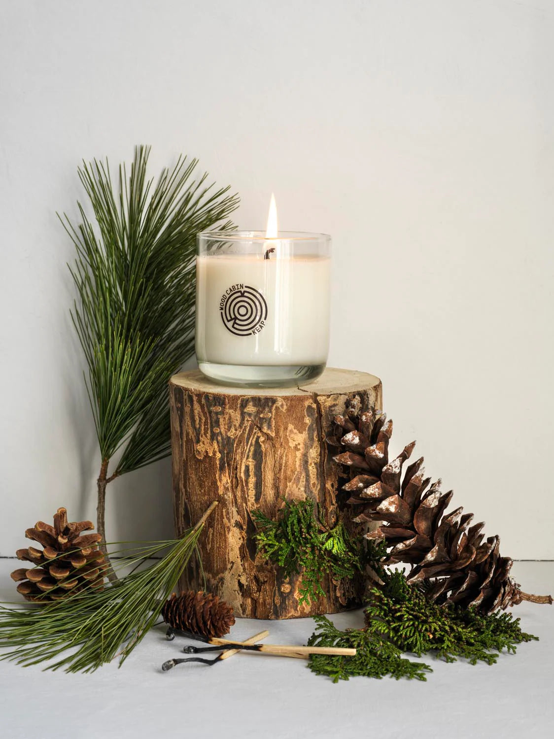 Wood Cabin Candle