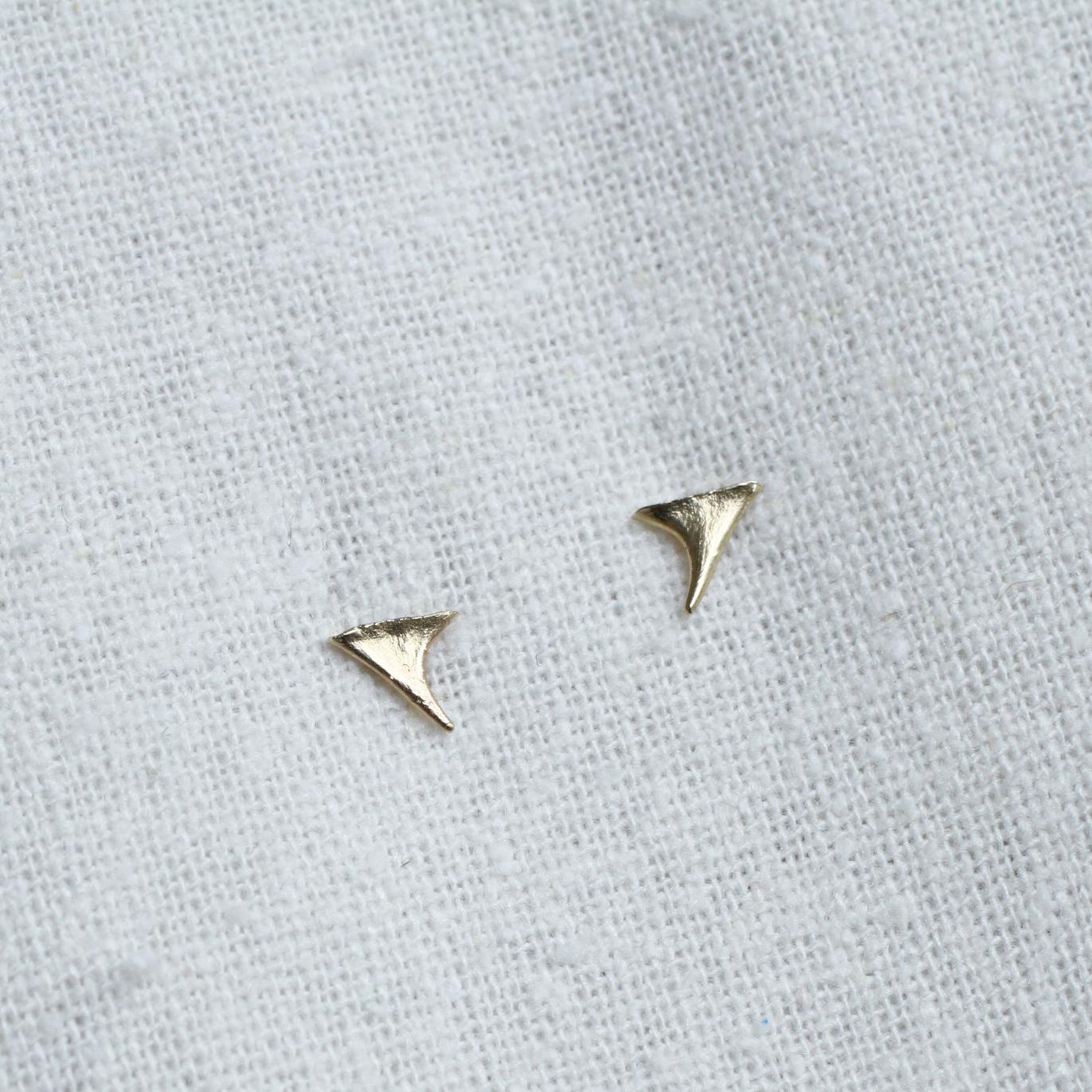 Blackberry Thorn Studs 14K Yellow Gold