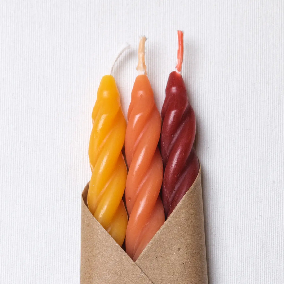 Sunrise Spiral Candles Set of 3